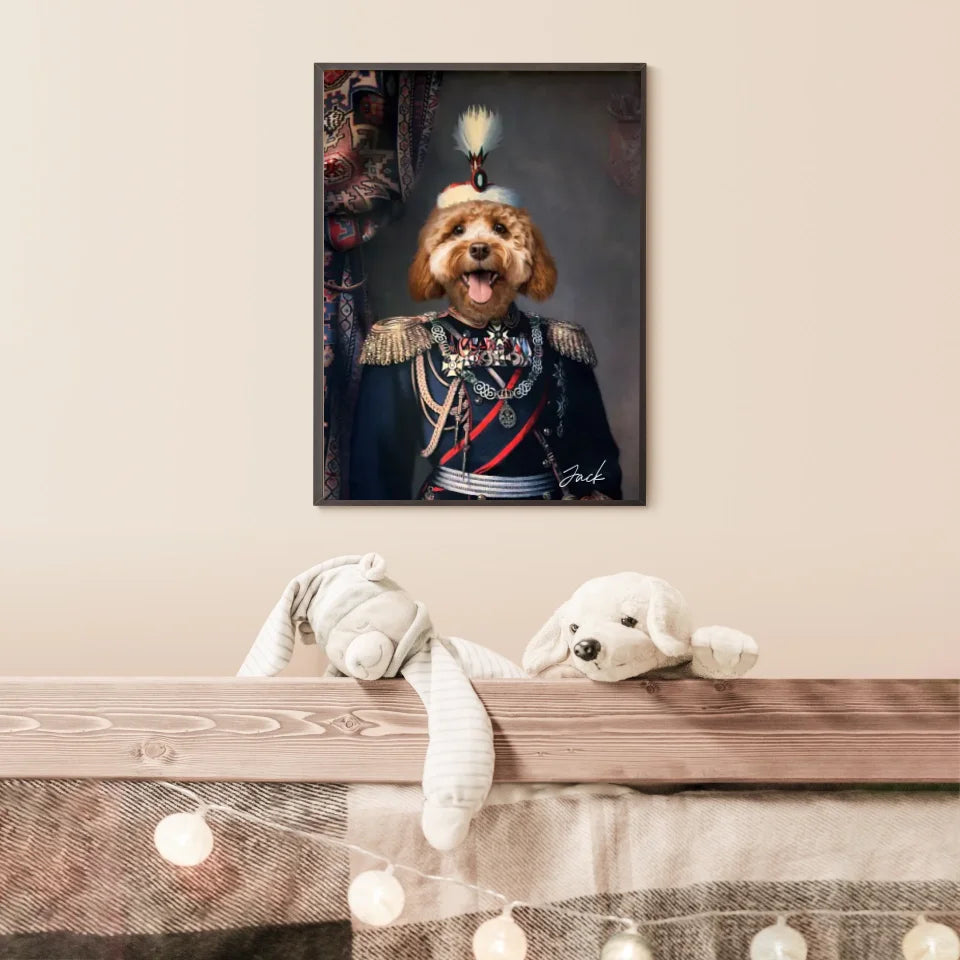 Tableau Animaux Portrait Personnalisé Renaissance Alexandre de Battenberg Prince de Bulgarie