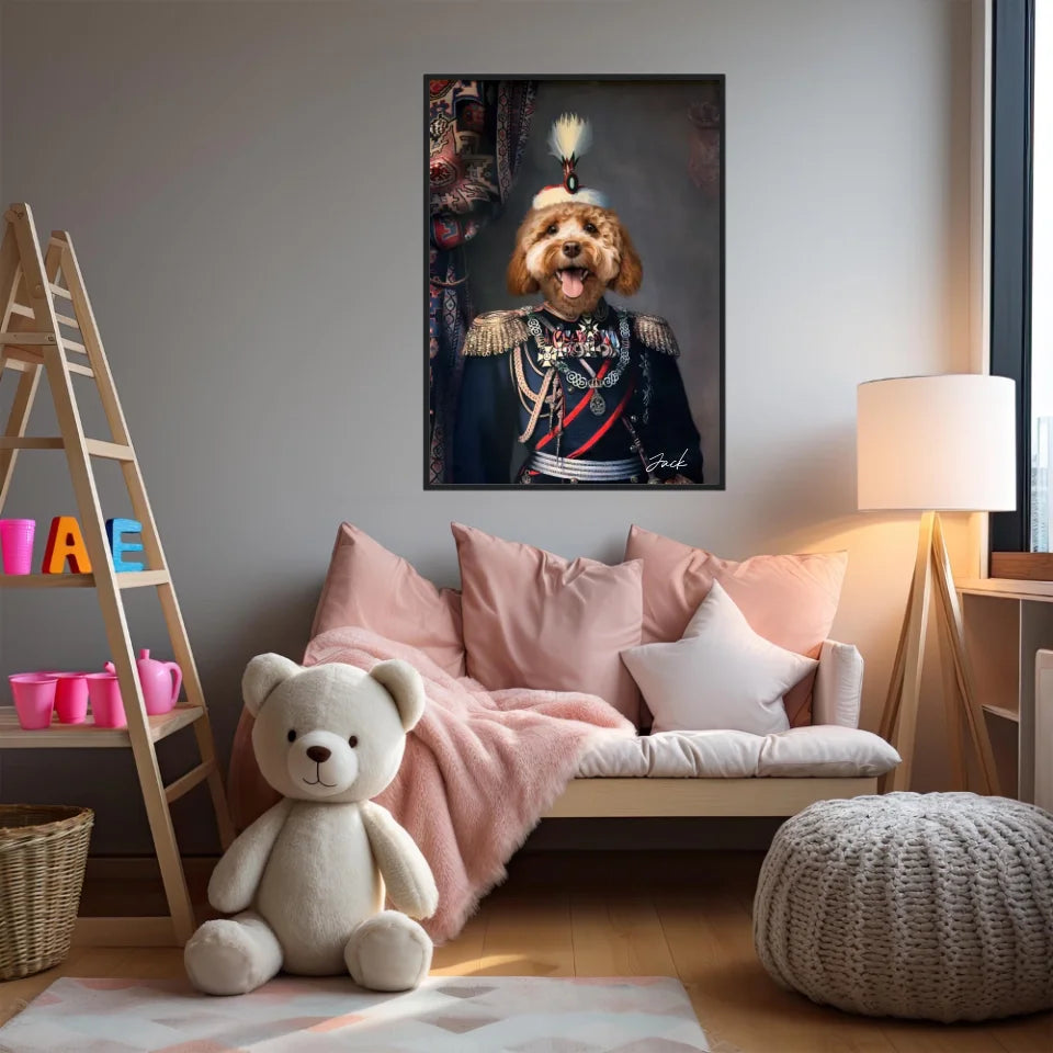 Tableau Animaux Portrait Personnalisé Renaissance Alexandre de Battenberg Prince de Bulgarie