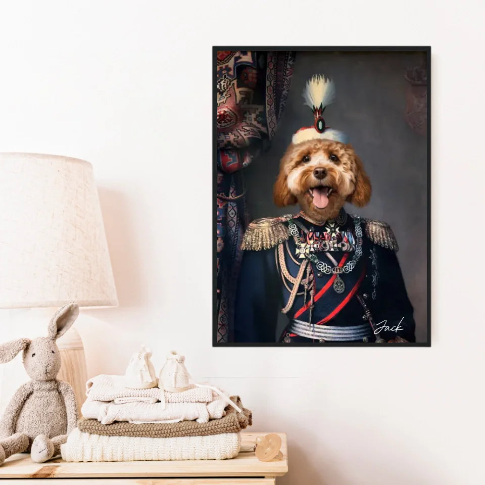 Tableau Animaux Portrait Personnalisé Renaissance Alexandre de Battenberg Prince de Bulgarie