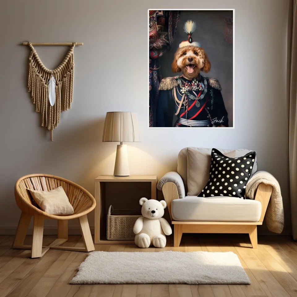 Tableau Animaux Portrait Personnalisé Renaissance Alexandre de Battenberg Prince de Bulgarie