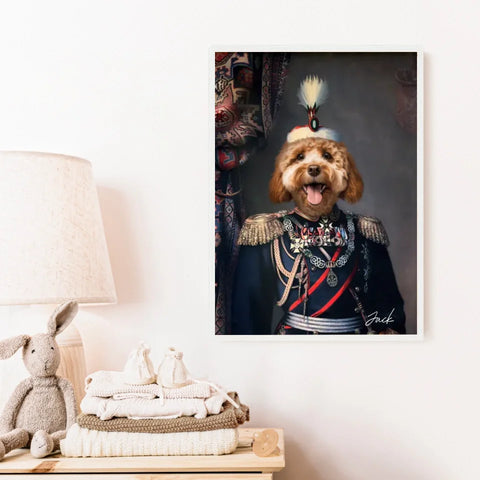 Tableau Animaux Portrait Personnalisé Renaissance Alexandre de Battenberg Prince de Bulgarie