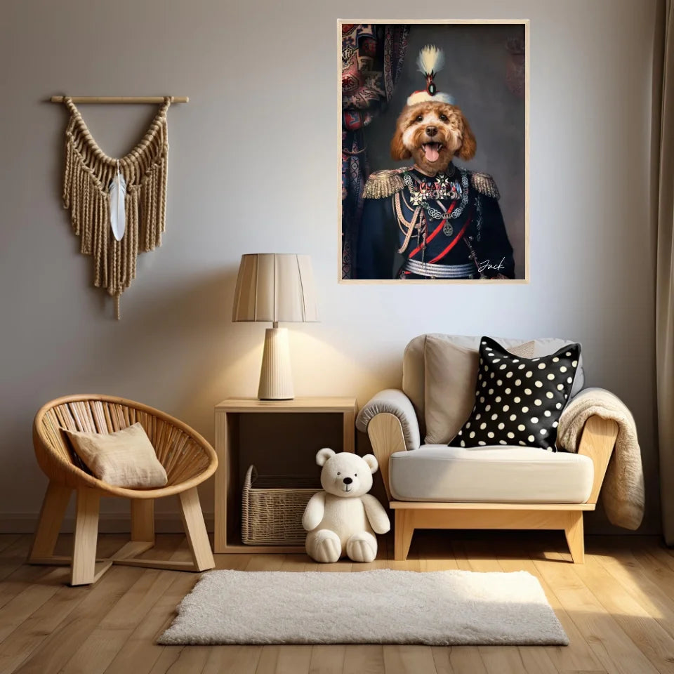 Tableau Animaux Portrait Personnalisé Renaissance Alexandre de Battenberg Prince de Bulgarie
