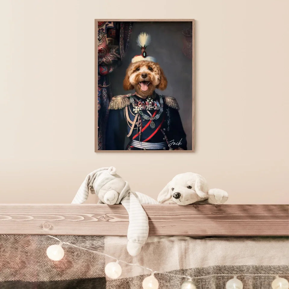 Tableau Animaux Portrait Personnalisé Renaissance Alexandre de Battenberg Prince de Bulgarie