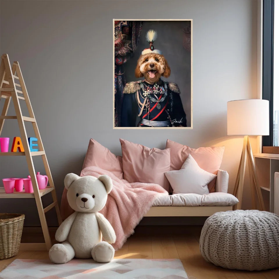 Tableau Animaux Portrait Personnalisé Renaissance Alexandre de Battenberg Prince de Bulgarie