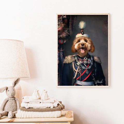 Tableau Animaux Portrait Personnalisé Renaissance Alexandre de Battenberg Prince de Bulgarie