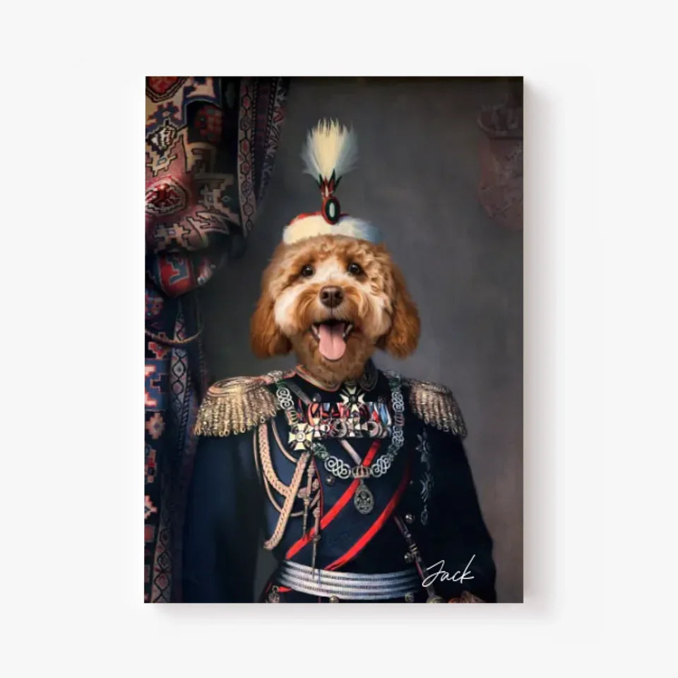 Tableau Animaux Portrait Personnalisé Renaissance Alexandre de Battenberg Prince de Bulgarie