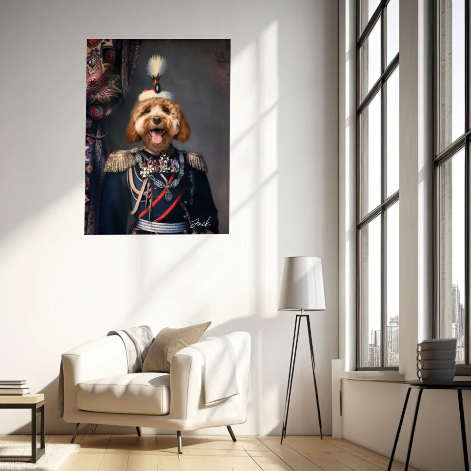 Tableau Animaux Portrait Personnalisé Renaissance Alexandre de Battenberg Prince de Bulgarie