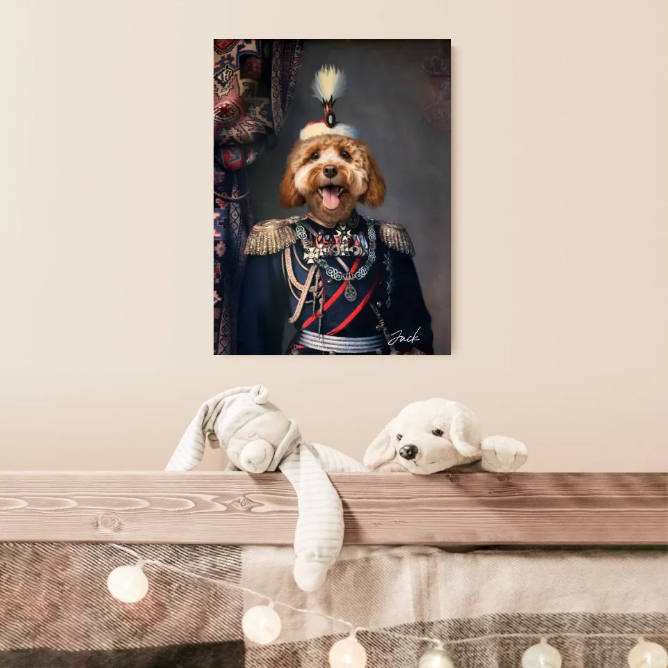 Tableau Animaux Portrait Personnalisé Renaissance Alexandre de Battenberg Prince de Bulgarie