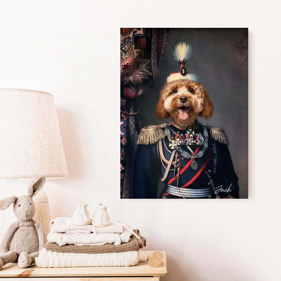 Tableau Animaux Portrait Personnalisé Renaissance Alexandre de Battenberg Prince de Bulgarie