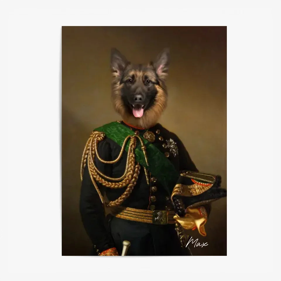 Tableau Animaux Portrait Personnalisé Renaissance Charles-Albert Roi de Sardaigne