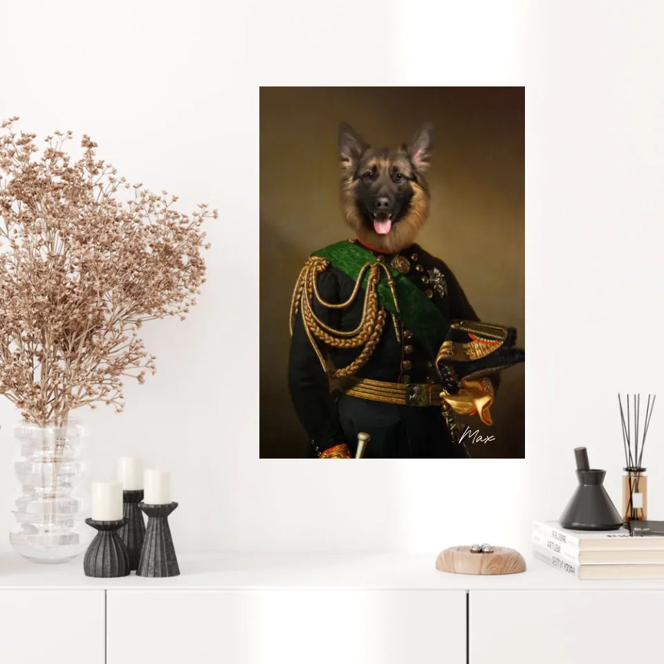 Tableau Animaux Portrait Personnalisé Renaissance Charles-Albert Roi de Sardaigne