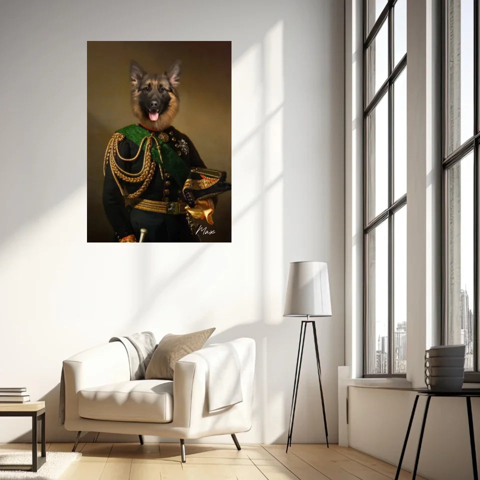 Tableau Animaux Portrait Personnalisé Renaissance Charles-Albert Roi de Sardaigne