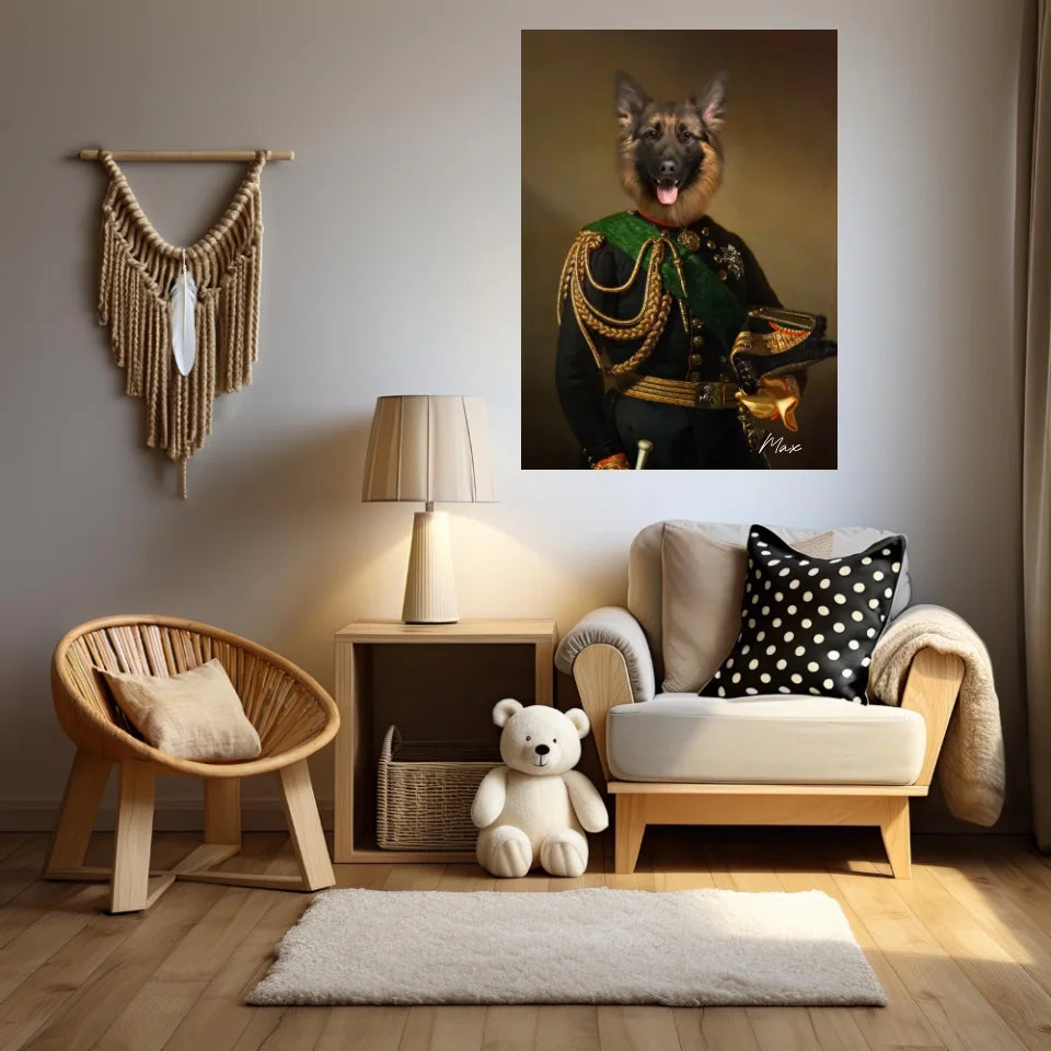 Tableau Animaux Portrait Personnalisé Renaissance Charles-Albert Roi de Sardaigne