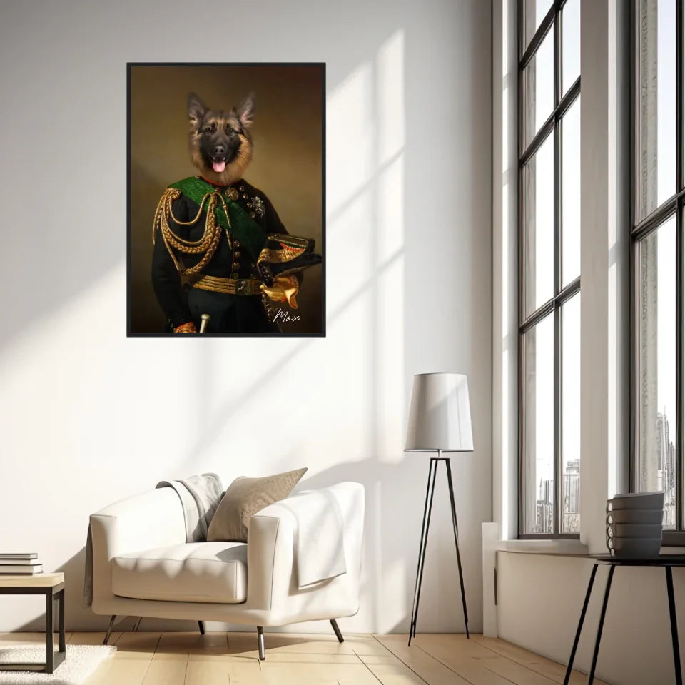 Tableau Animaux Portrait Personnalisé Renaissance Charles-Albert Roi de Sardaigne