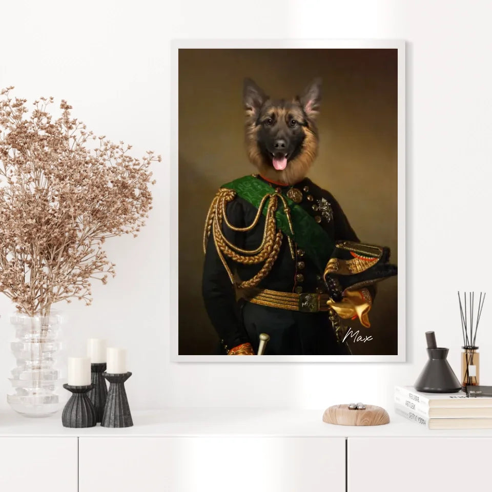 Tableau Animaux Portrait Personnalisé Renaissance Charles-Albert Roi de Sardaigne