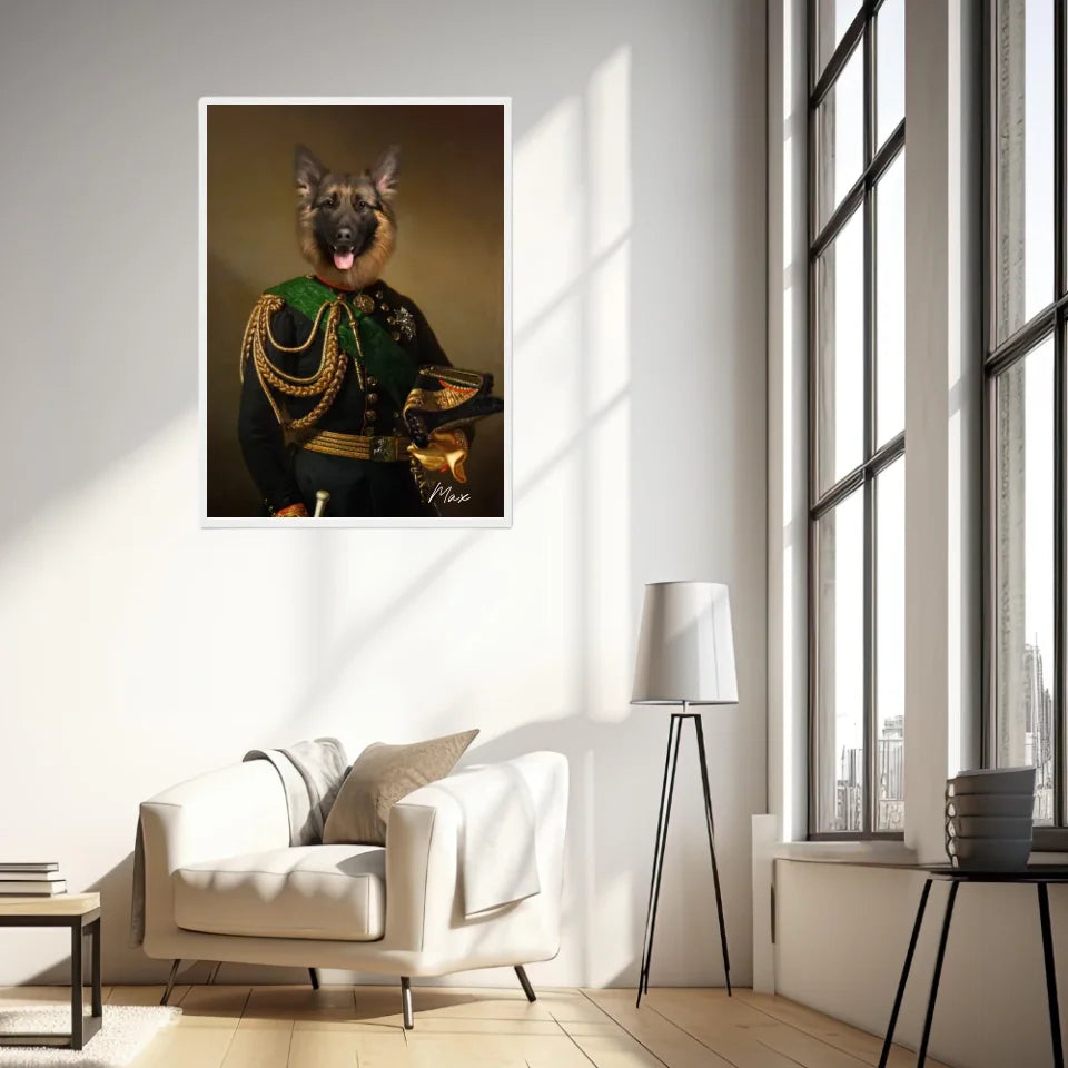 Tableau Animaux Portrait Personnalisé Renaissance Charles-Albert Roi de Sardaigne