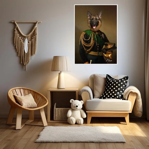 Tableau Animaux Portrait Personnalisé Renaissance Charles-Albert Roi de Sardaigne