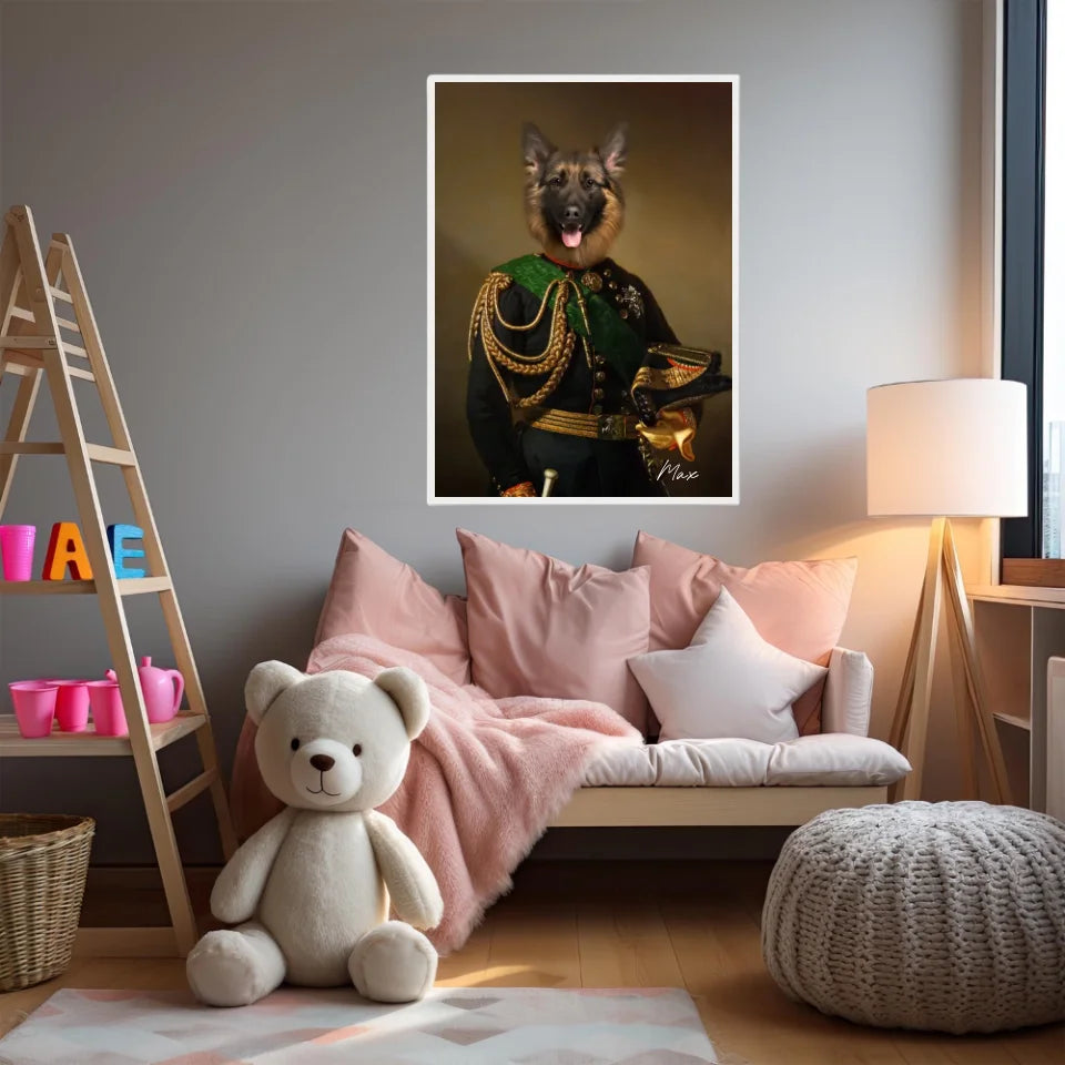 Tableau Animaux Portrait Personnalisé Renaissance Charles-Albert Roi de Sardaigne