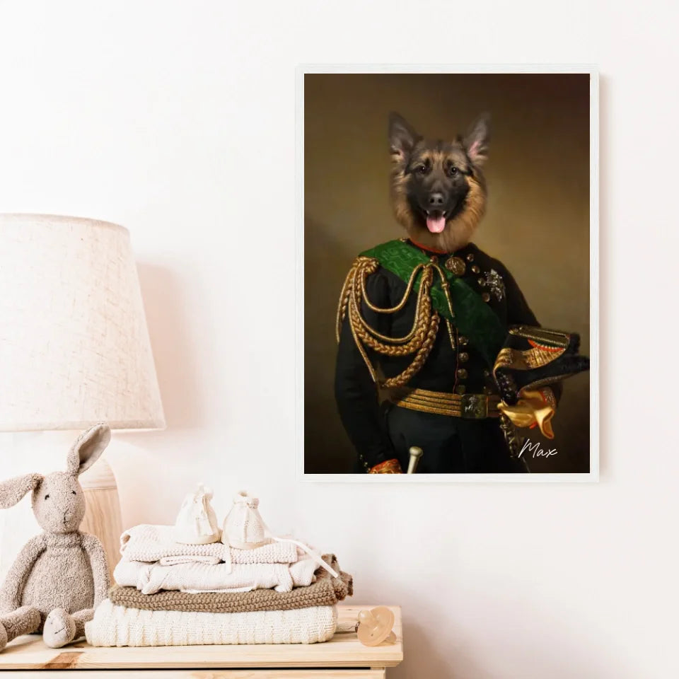 Tableau Animaux Portrait Personnalisé Renaissance Charles-Albert Roi de Sardaigne