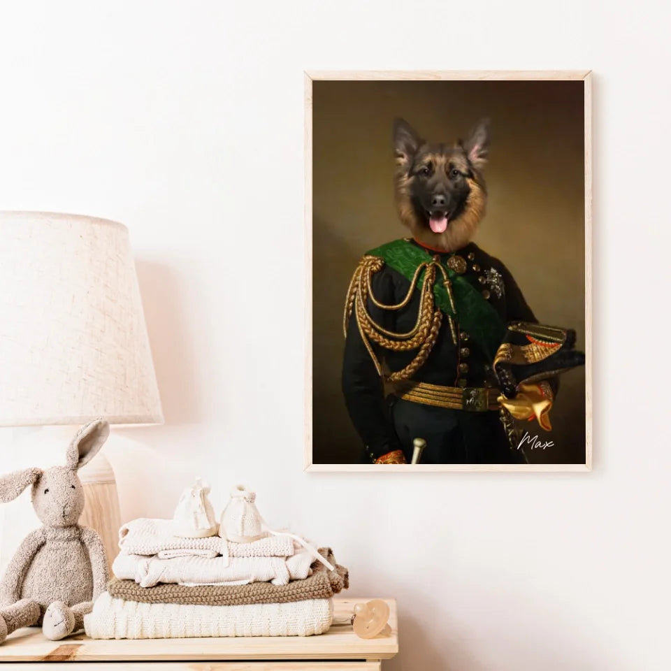 Tableau Animaux Portrait Personnalisé Renaissance Charles-Albert Roi de Sardaigne