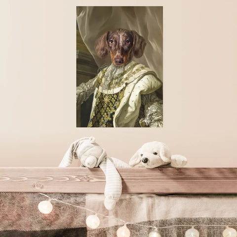 Tableau Animaux Portrait Personnalisé Renaissance Roi Louis XVI de France
