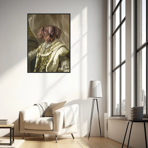 Tableau Animaux Portrait Personnalisé Renaissance Roi Louis XVI de France
