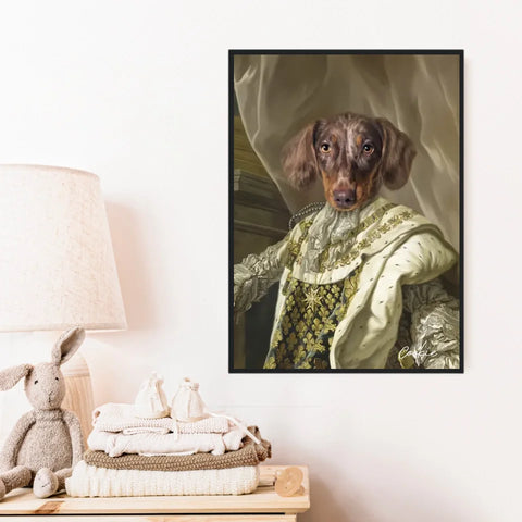 Tableau Animaux Portrait Personnalisé Renaissance Roi Louis XVI de France
