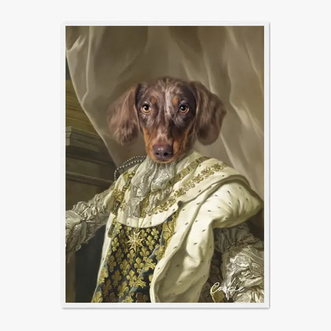 Tableau Animaux Portrait Personnalisé Renaissance Roi Louis XVI de France