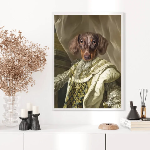 Tableau Animaux Portrait Personnalisé Renaissance Roi Louis XVI de France