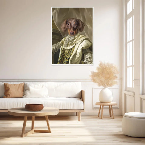 Tableau Animaux Portrait Personnalisé Renaissance Roi Louis XVI de France