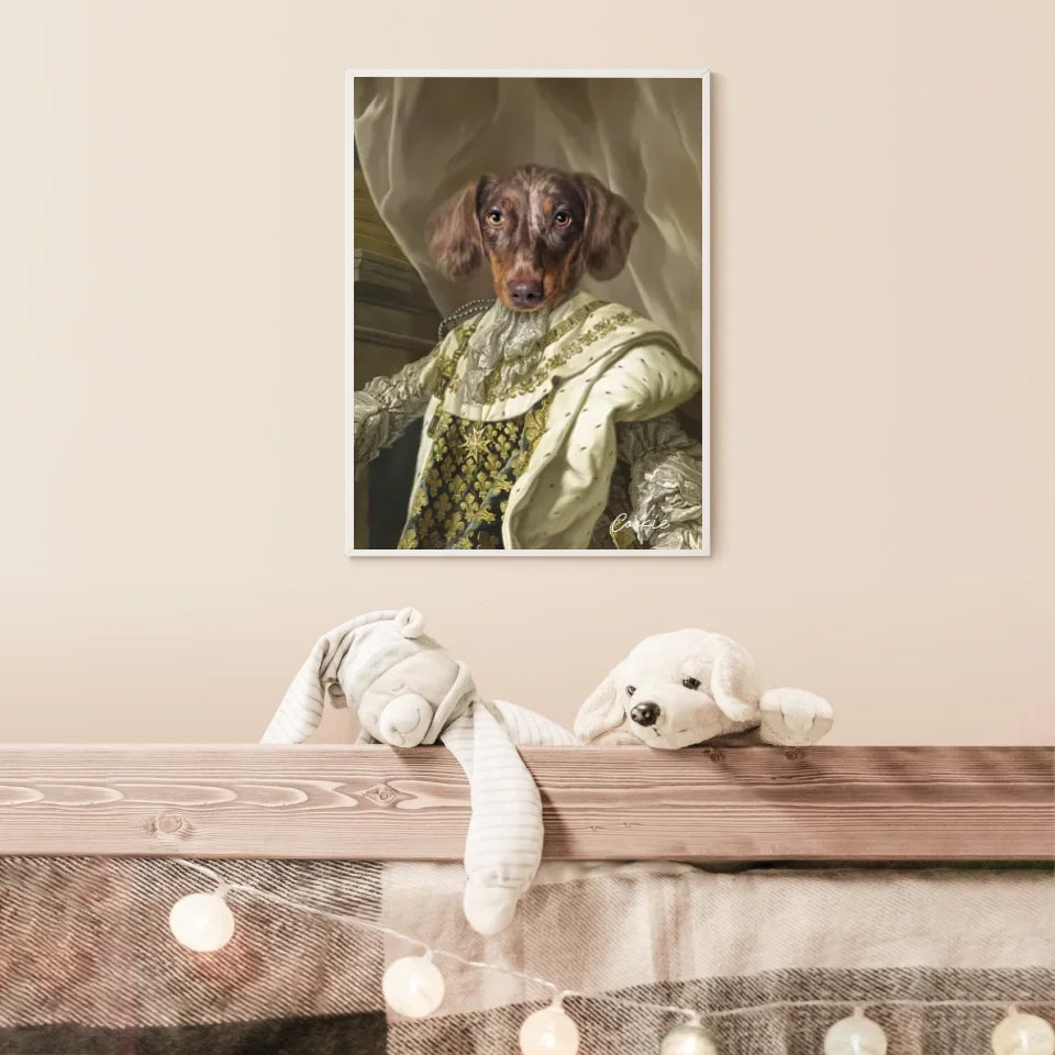 Tableau Animaux Portrait Personnalisé Renaissance Roi Louis XVI de France