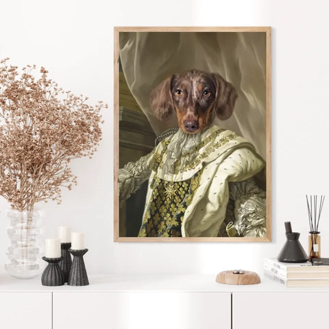 Tableau Animaux Portrait Personnalisé Renaissance Roi Louis XVI de France