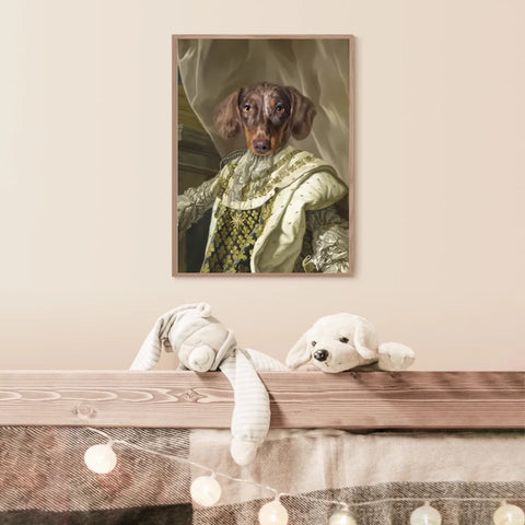 Tableau Animaux Portrait Personnalisé Renaissance Roi Louis XVI de France