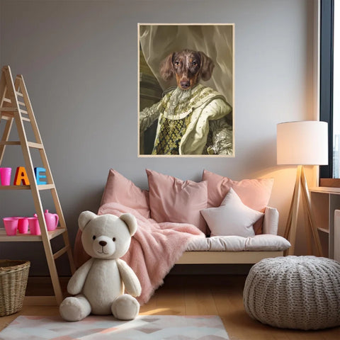 Tableau Animaux Portrait Personnalisé Renaissance Roi Louis XVI de France