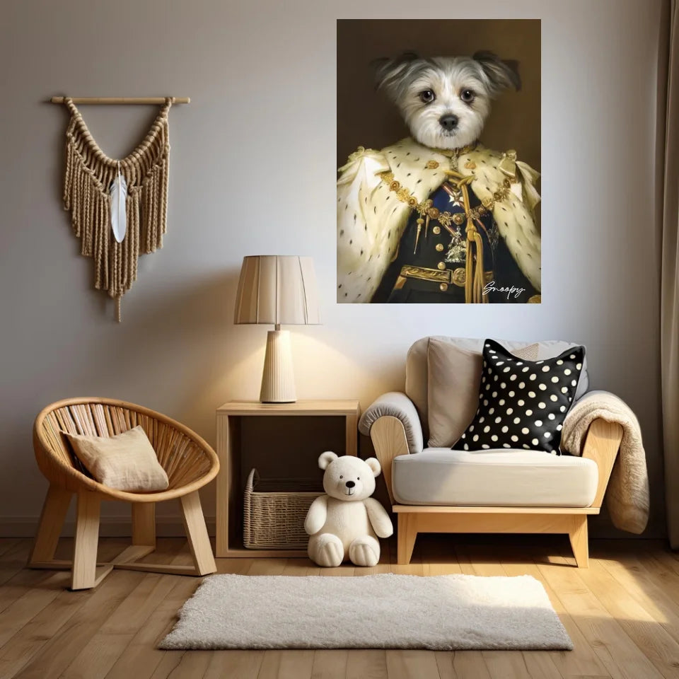 Tableau Animaux Portrait Personnalisé Renaissance Roi George V de Grande-Bretagne