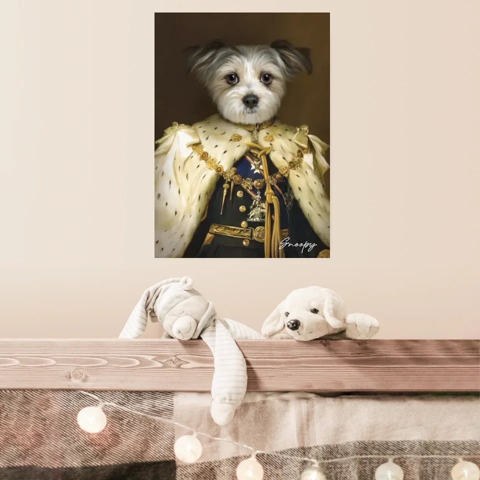 Tableau Animaux Portrait Personnalisé Renaissance Roi George V de Grande-Bretagne