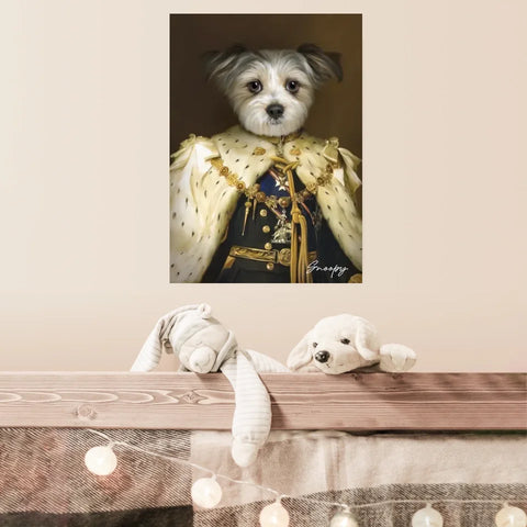 Tableau Animaux Portrait Personnalisé Renaissance Roi George V de Grande-Bretagne