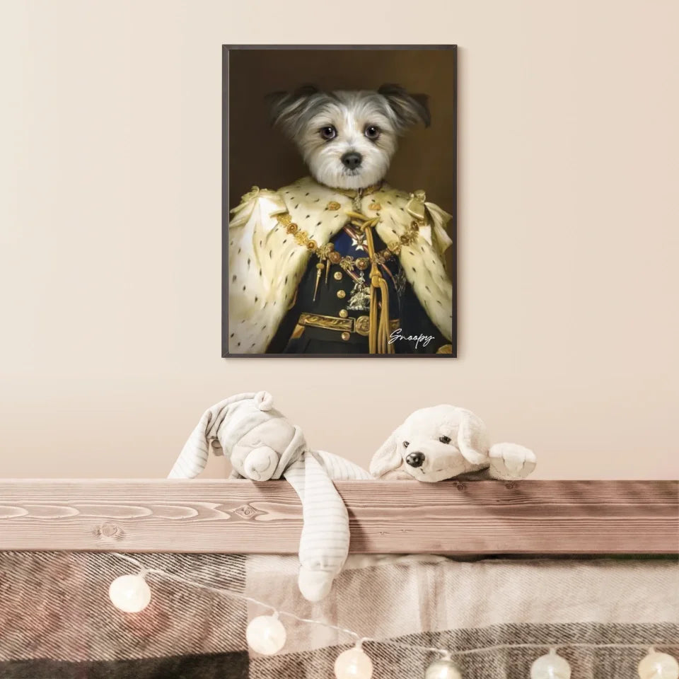 Tableau Animaux Portrait Personnalisé Renaissance Roi George V de Grande-Bretagne