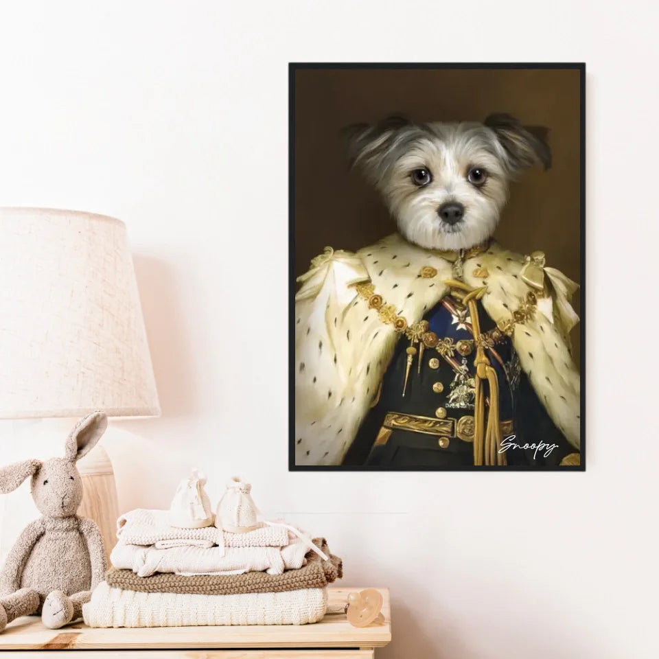 Tableau Animaux Portrait Personnalisé Renaissance Roi George V de Grande-Bretagne