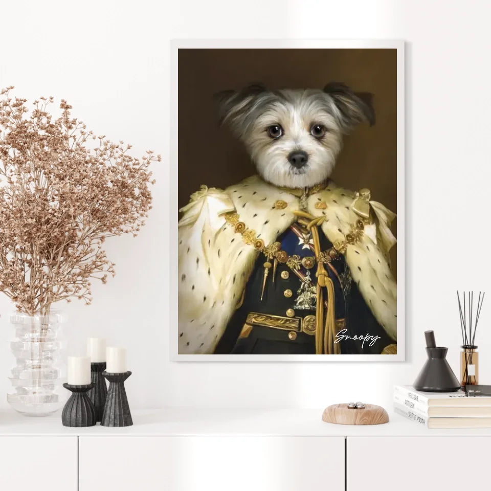 Tableau Animaux Portrait Personnalisé Renaissance Roi George V de Grande-Bretagne