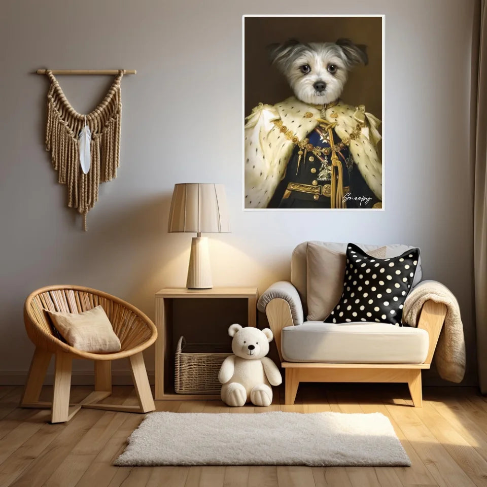 Tableau Animaux Portrait Personnalisé Renaissance Roi George V de Grande-Bretagne