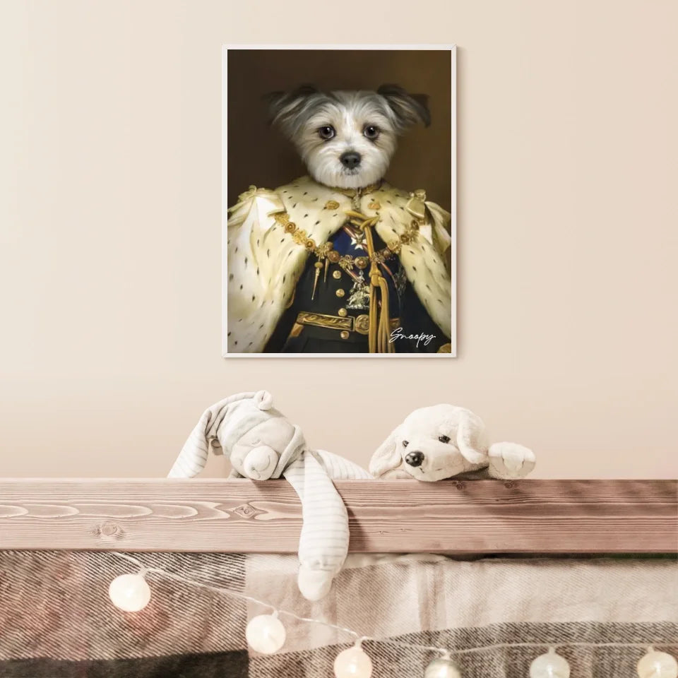 Tableau Animaux Portrait Personnalisé Renaissance Roi George V de Grande-Bretagne
