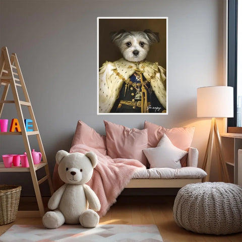 Tableau Animaux Portrait Personnalisé Renaissance Roi George V de Grande-Bretagne