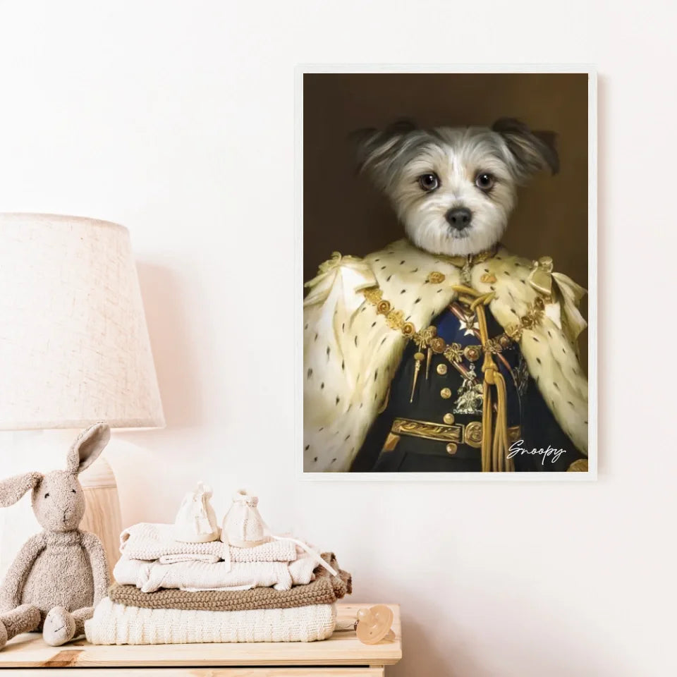 Tableau Animaux Portrait Personnalisé Renaissance Roi George V de Grande-Bretagne