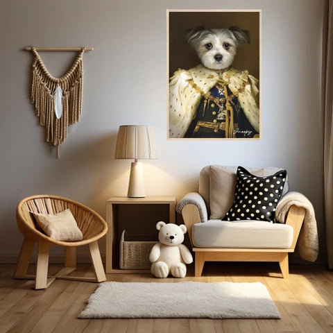 Tableau Animaux Portrait Personnalisé Renaissance Roi George V de Grande-Bretagne