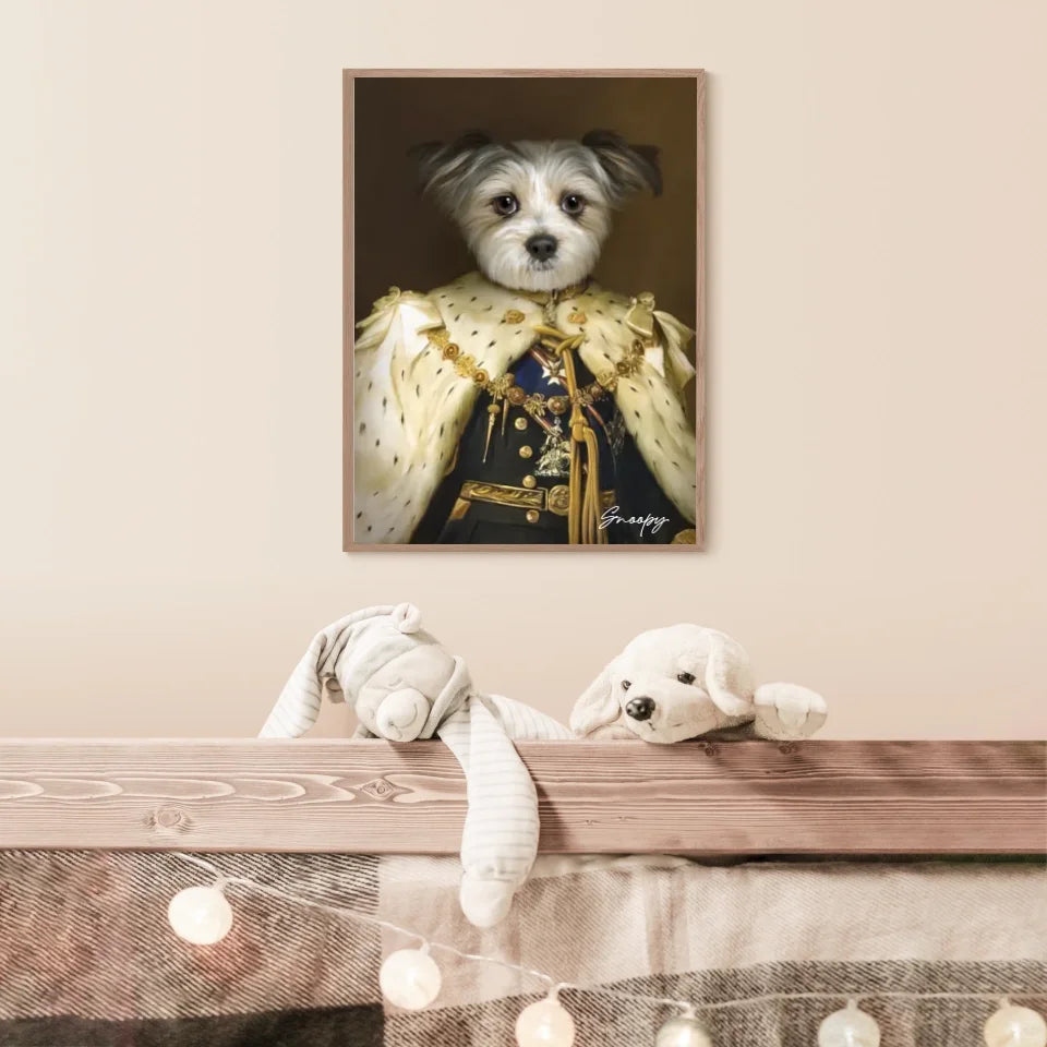 Tableau Animaux Portrait Personnalisé Renaissance Roi George V de Grande-Bretagne