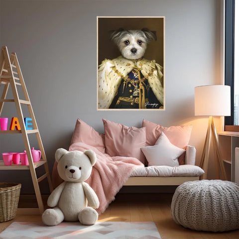 Tableau Animaux Portrait Personnalisé Renaissance Roi George V de Grande-Bretagne