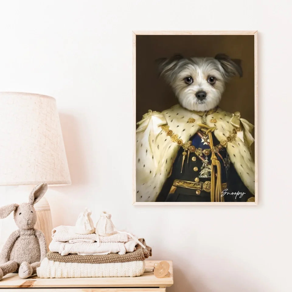 Tableau Animaux Portrait Personnalisé Renaissance Roi George V de Grande-Bretagne