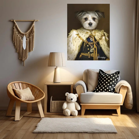 Tableau Animaux Portrait Personnalisé Renaissance Roi George V de Grande-Bretagne