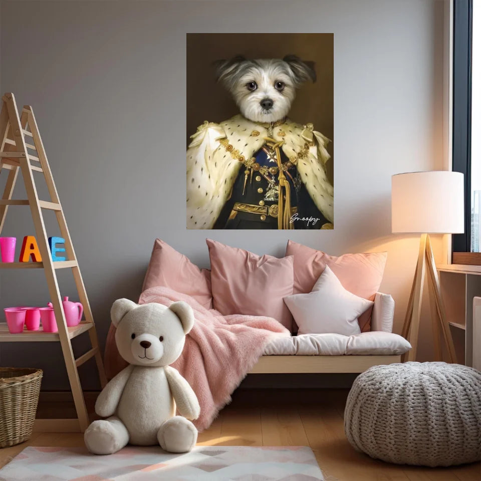 Tableau Animaux Portrait Personnalisé Renaissance Roi George V de Grande-Bretagne